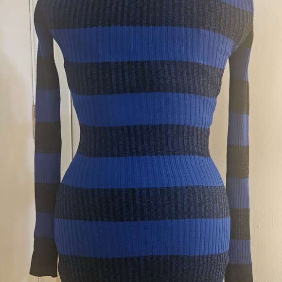 Planet Gold Brand Long-Sleeve Striped Sweater Dress, Size S - Picture 2 of 6